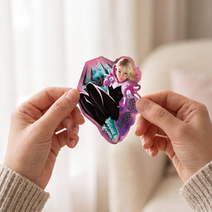 Spider-Man Across the Spider-Verse Metallic Sticker (GWEN STACY) Aufkleber – Hände