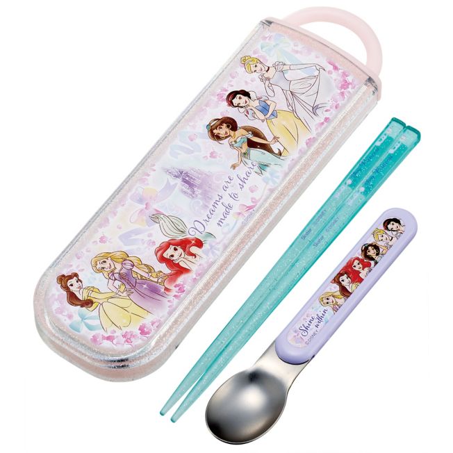 Disney Store - Antibakterielles Essstäbchen-Löffel-Set Prinzessin 25 / CCA1AG_689932 / Skater - Küchenaccessoire Japan Disney Store