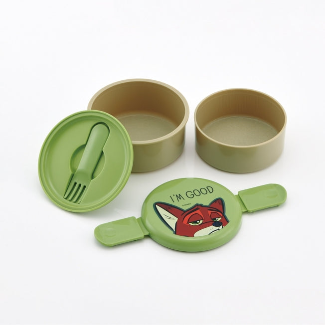 Disney Store - Antibakterielle runde Lunchbox mit 2 Ebenen Zootopia/Nick - Lunchbox Japan Disney Store