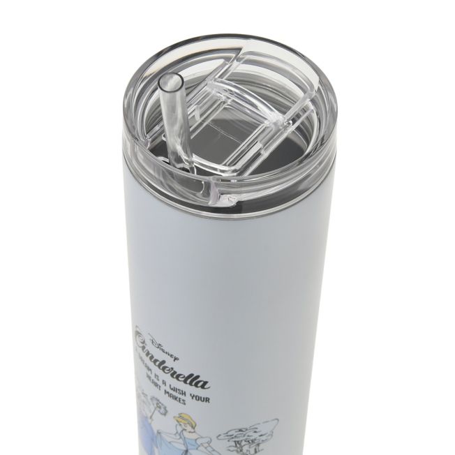 Disney Store - Cinderella Edelstahl-Trinkflasche mit Strohhalm Story Bottle Collection - Trinkgeschirr Japan Disney Store