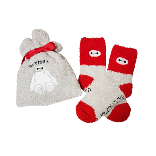 Baymax Logo Design Kuschelsocken mit Beutel