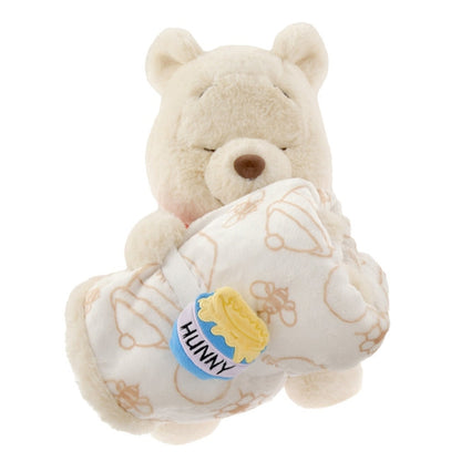 Winnie the Pooh Decke mit Honigtopf-Muster und Plüschtier - Decke Japan Disney Store