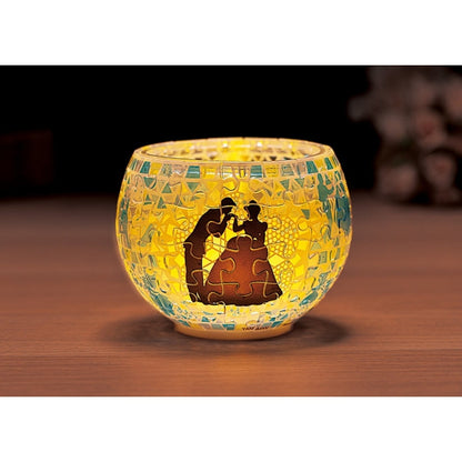 Cinderella Lampenschirm (transparente Teile) 80-teiliges Glasmosaik 7x10x10cm LED-Licht Japan Disney Store