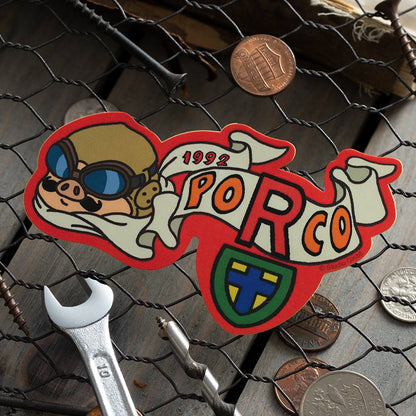 Porco Rosso Aufkleber Porco Studio Ghibli