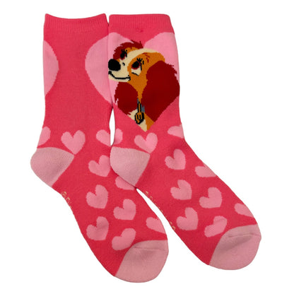 Lady and the Tramp Heart Motif Winter Edition Socks 36-39