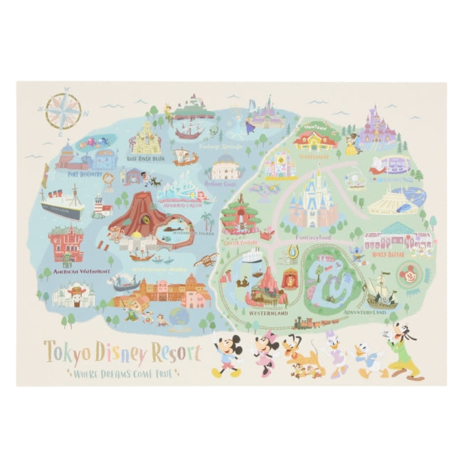 A4 Postkarte Tokyo Resort Japan Disney Store