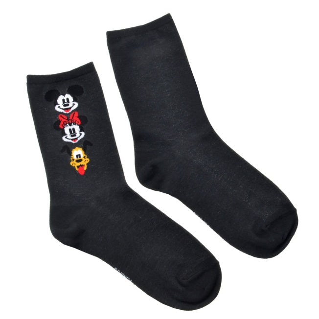 Mickey, Minnie, Pluto Socken Triple Face Grau 36-39 Japan Disney Store