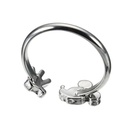Mickey Mouse Ring – Adjustable Fork Ring with Face & Hand, Free Size