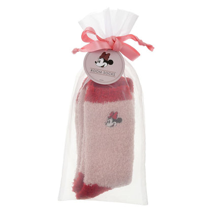 Minnie Mouse cuddly socks, pink with embroidery, sizes 36-39