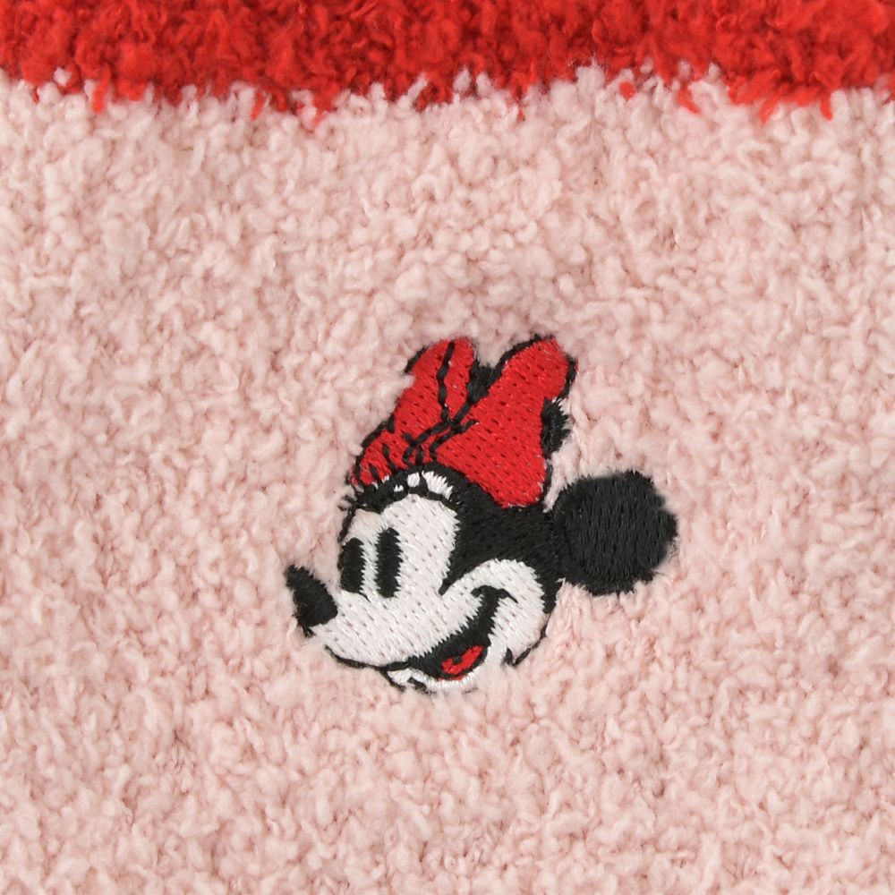 Minnie Mouse cuddly socks, pink with embroidery, sizes 36-39