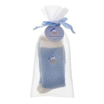 Donald Duck cuddly socks, blue, embroidered face, sizes 36-39