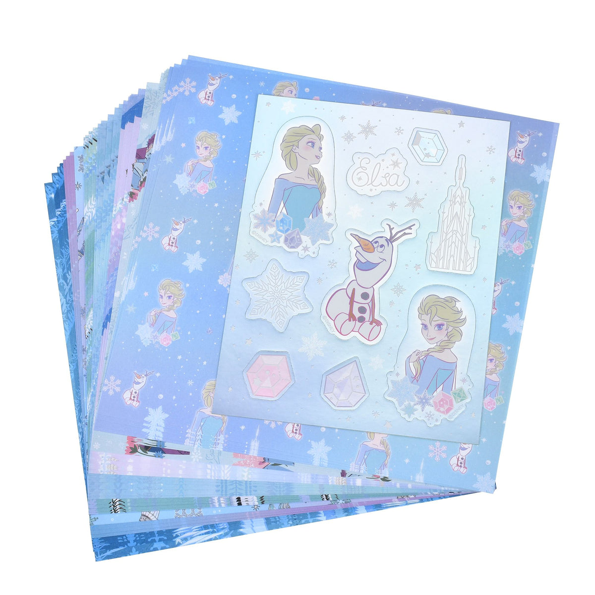 Die Eiskönigin Anna, Elsa & Olaf Kinder-Origami-Memo-Set mit Sticker – Ansicht 2