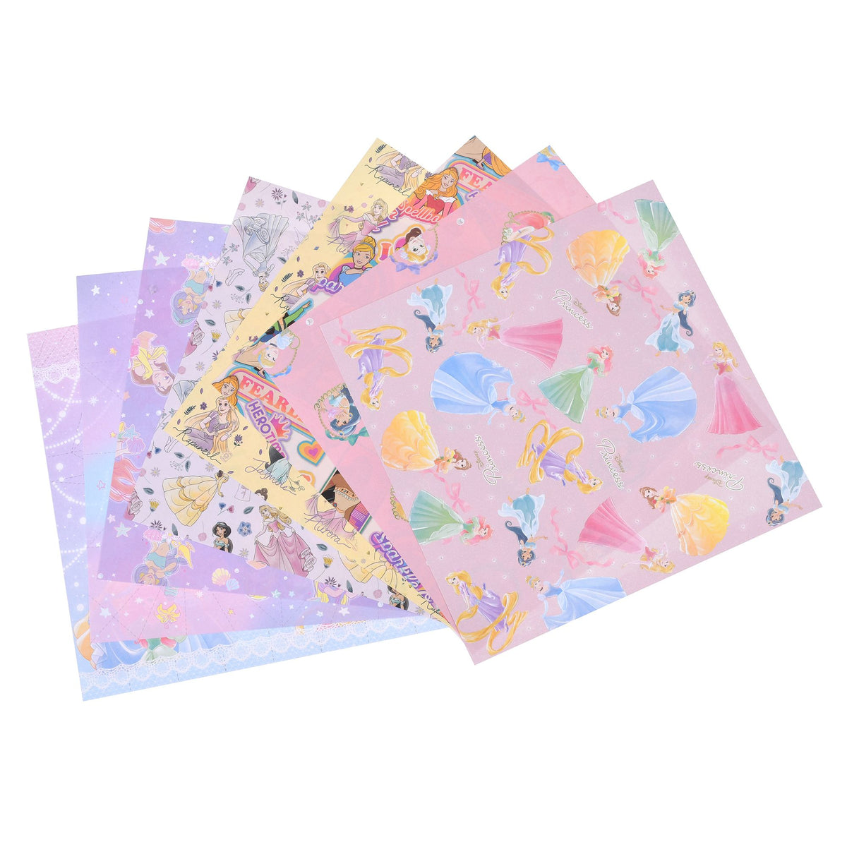 Disney Prinzessinnen Kinder-Origami-Memo-Set mit Stickern, 40 Blätter – Ansicht 3
