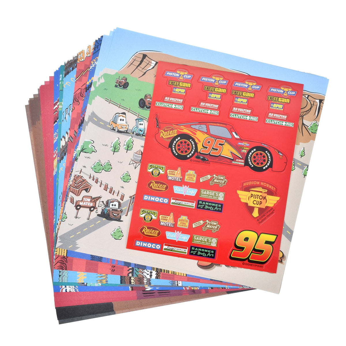 Cars Kinder-Origami-Memo-Set Lightning McQueen & Hook, mit Stickern – Ansicht 2
