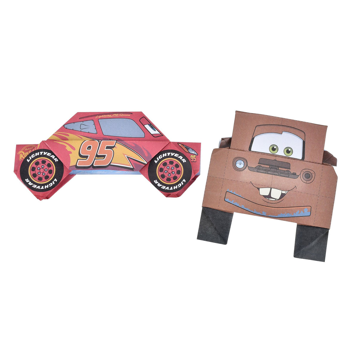 Cars Kinder-Origami-Memo-Set Lightning McQueen & Hook, mit Stickern – Ansicht 5