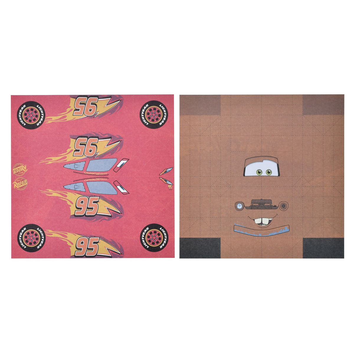 Cars Kinder-Origami-Memo-Set Lightning McQueen & Hook, mit Stickern – Ansicht 6