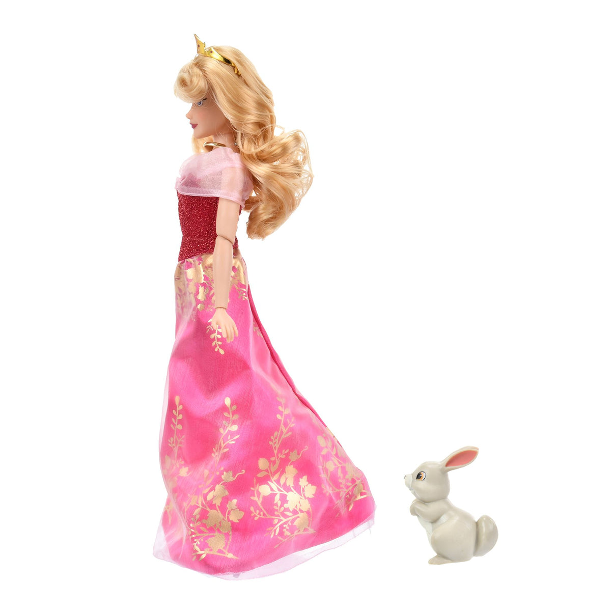 Disney Prinzessin Aurora Puppe mit Hasen-Figur, klassisch 30 cm – Ansicht 4