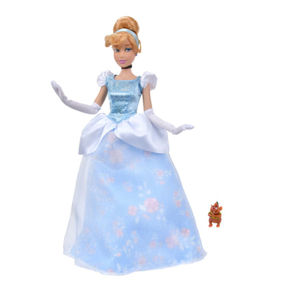 Disney Prinzessin Cinderella Classic-Puppe mit Gus-Figur, ca. 30 cm