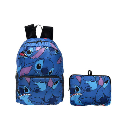 Stitch Rucksack – faltbarer Disney Rucksack mit Allover-Print