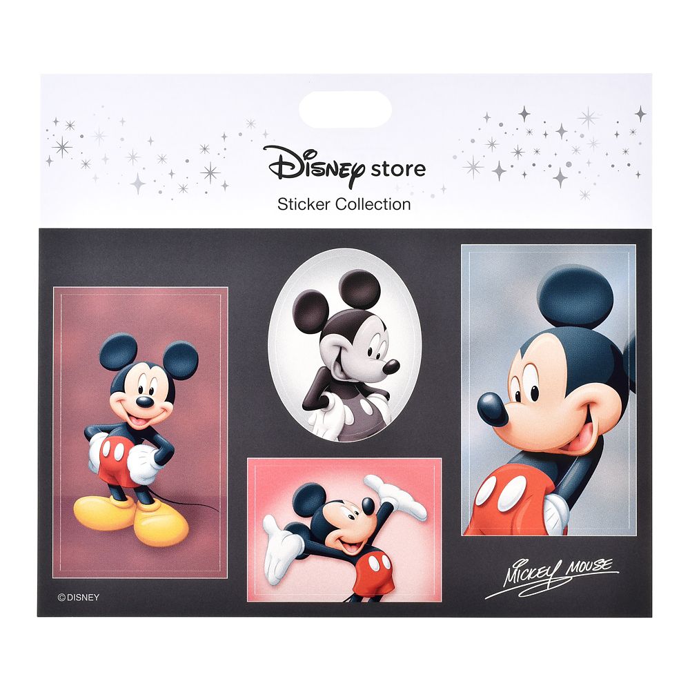 Mickey Maus Sticker-Set – Fotoatelier Look, 4-teilig – Retro Sticker Collection