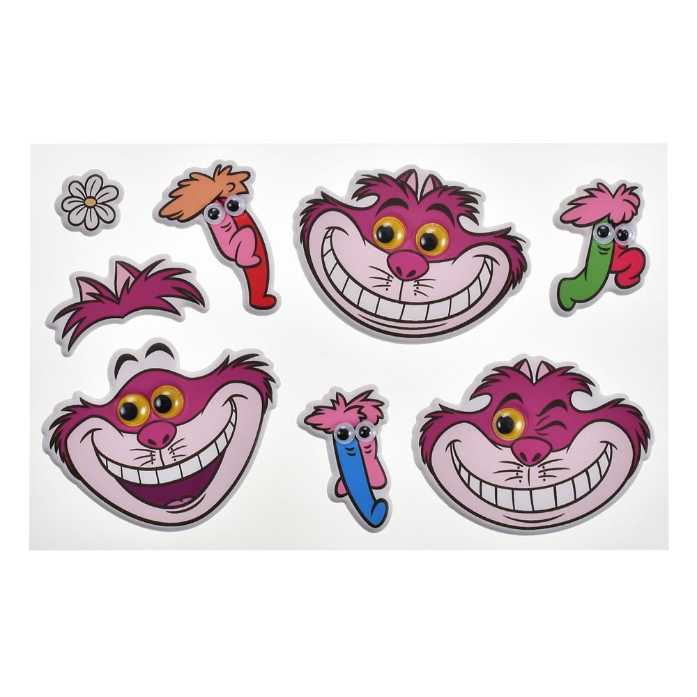 Cheshire Cat & Momeraths Sticker – bewegliche Augen – Alice im Wunderland Sticker Collection