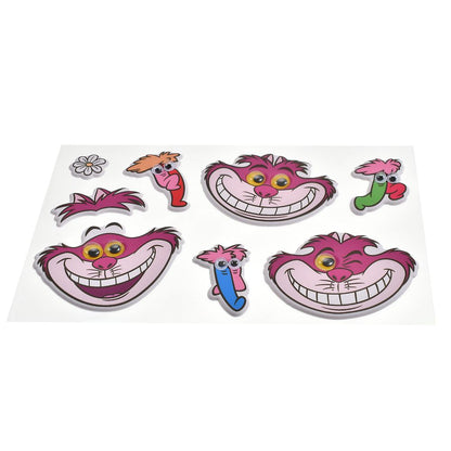 Cheshire Cat & Momeraths Sticker – bewegliche Augen – Alice im Wunderland Sticker Collection