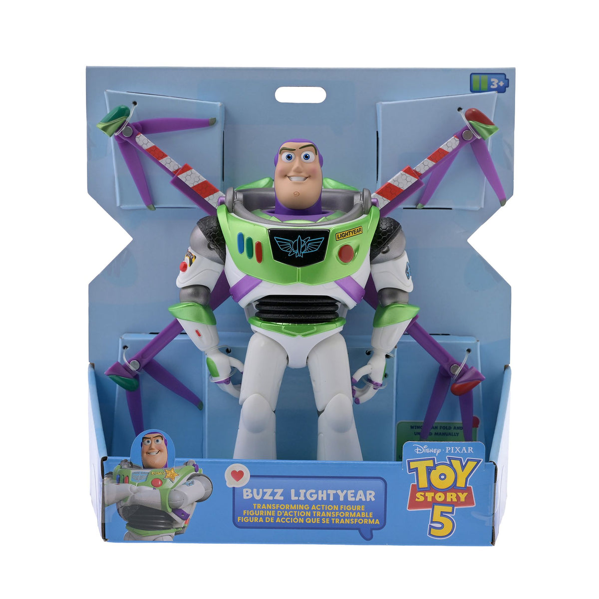 Disney Pixar Toy Story 5 Buzz Lightyear Actionfigur Hightech-Version mit Verwandlungsfunktion – Ansicht 6