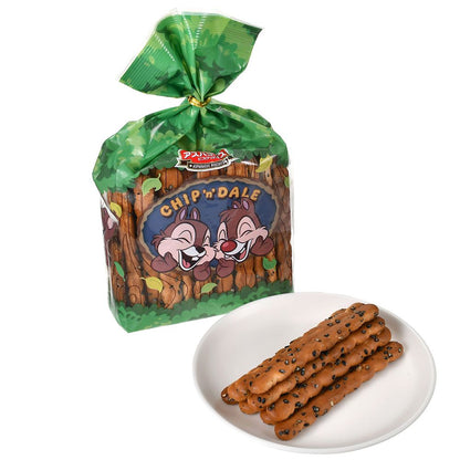 Ginza ギンビス Chip & Dale Asparagus Biscuits – knusprige Sticks mit Schwarzem Sesam