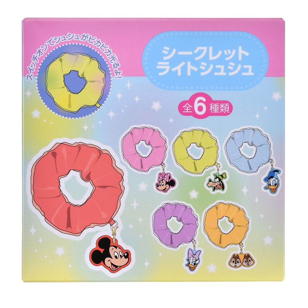 Mickey & Friends Mystery Scarf Scrunchie with Light & Charm - Blind Box
