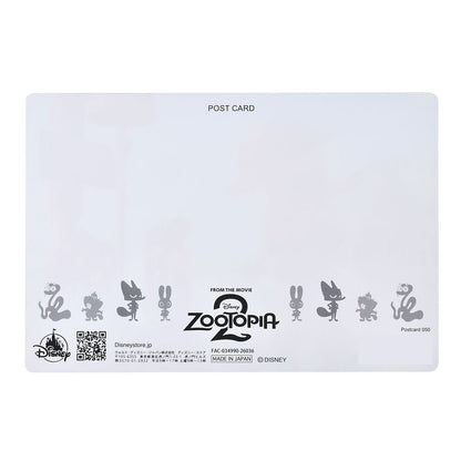Zootopia 2 Lenticular Postkarte – Nick Wilde, Judy Hopps & Nibbles Maplestick – Marsh Market Szene