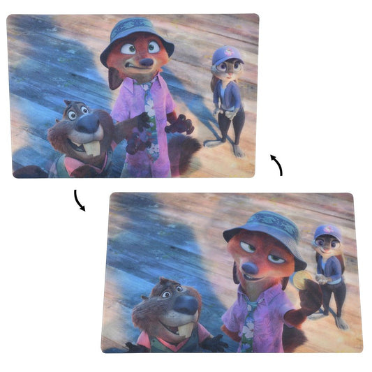 Zootopia 2 Lenticular Postcard – Nick Wilde, Judy Hopps & Nibbles Maplestick – Marsh Market