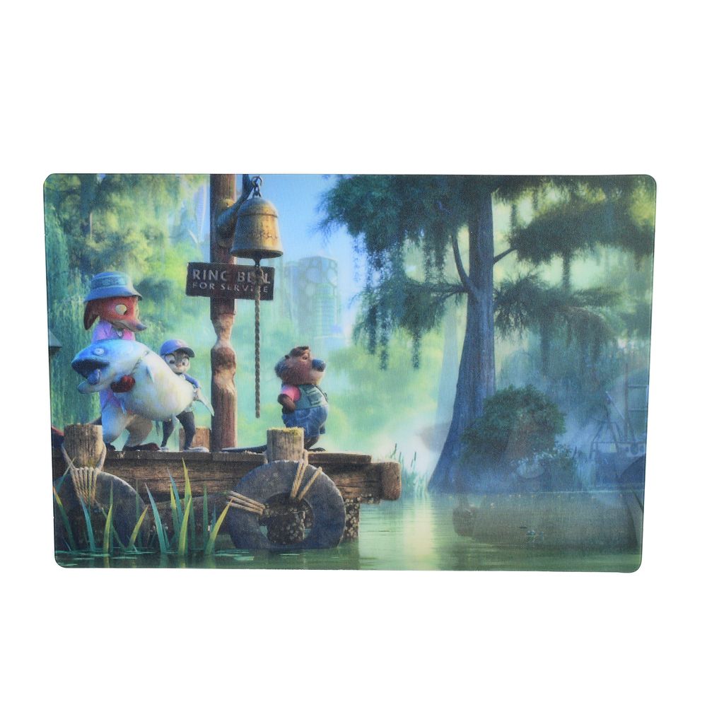Zootopia 2 Postkarte Lenticular – Marsh Market Szene mit Nibbles Maplestick & Ras