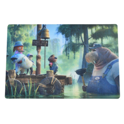 Zootopia 2 Postkarte Lenticular – Marsh Market Szene mit Nibbles Maplestick & Ras