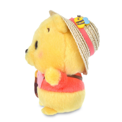 Winnie Puuh Plüschtier Urupocha-chan mit Strohhut und Honigtopf-Umhängetasche