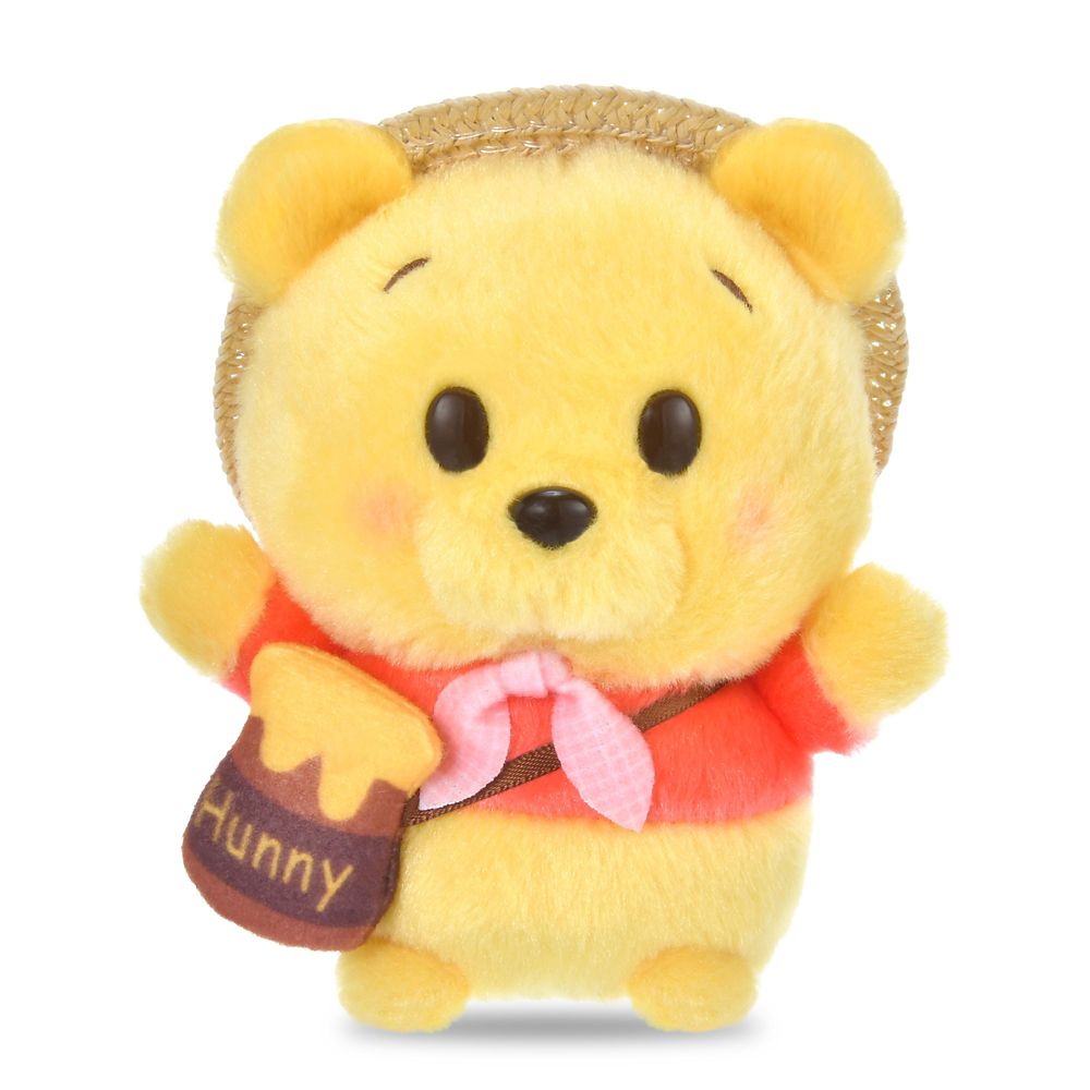 Winnie Puuh Plüschtier Urupocha-chan mit Strohhut und Honigtopf-Umhängetasche