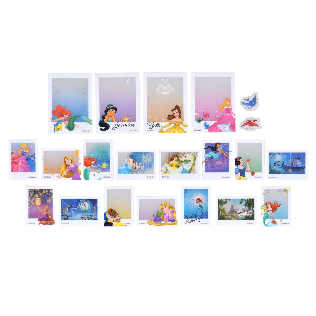 Disney Prinzessin Sticker-Set transparent im Instantfoto-Look, 25 Stück – Ansicht 2