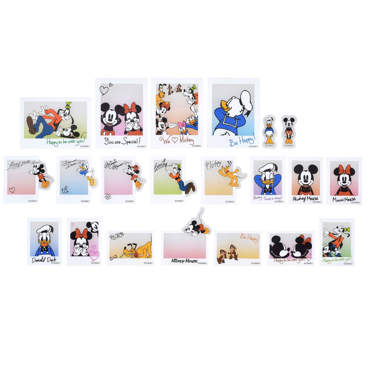 Micky Maus & Freunde transparentes Sticker-Set im Instant-Foto-Design, 25 Stück – Ansicht 2
