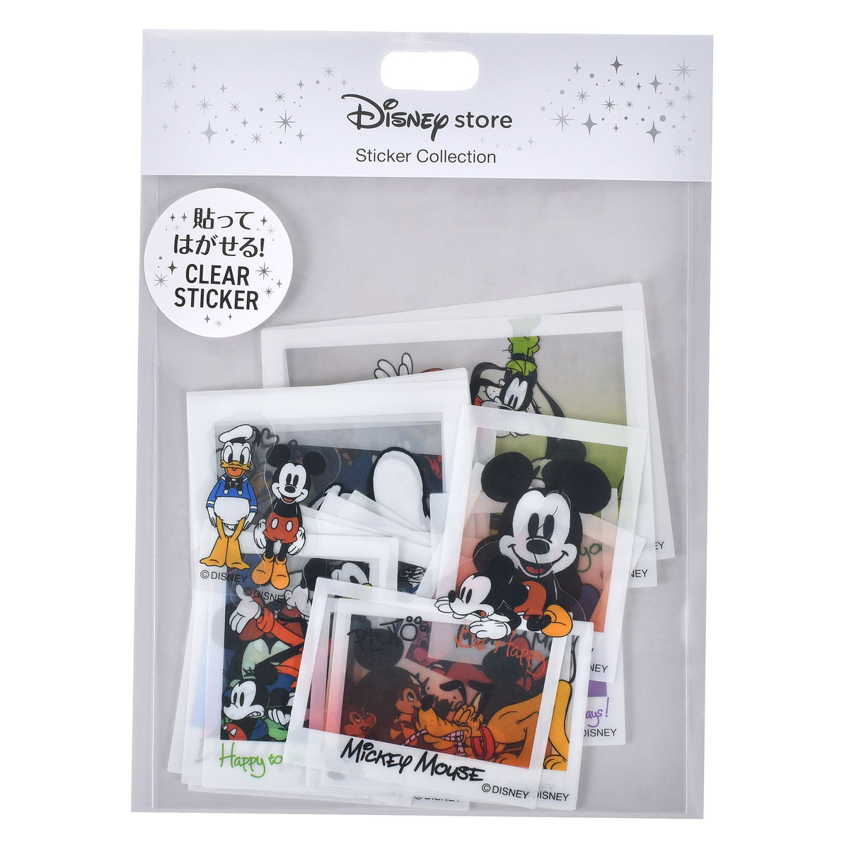 Micky Maus & Freunde transparentes Sticker-Set im Instant-Foto-Design, 25 Stück