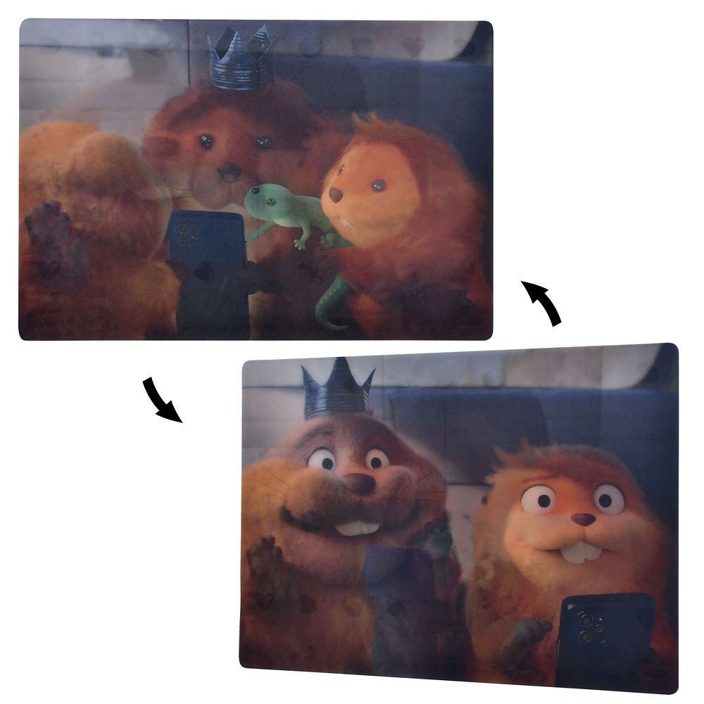 Mabel, King George & Tom Postcard – "When I'm a Beaver" Lenticular Pixar