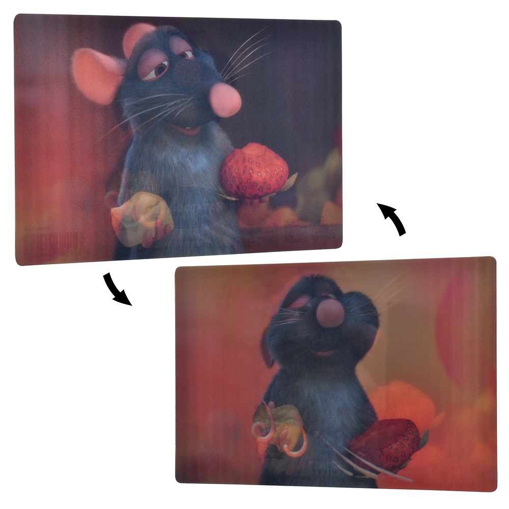 Ratatouille Remy Postcard – Strawberries & Cheese – Lenticular 3D Effect