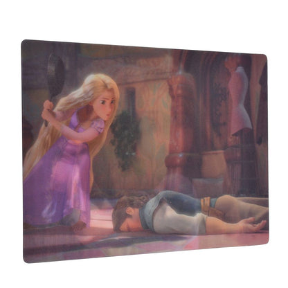 Rapunzel & Flynn Rider Lenticular Postcard – Frying Pan Scene, Disney Tangled