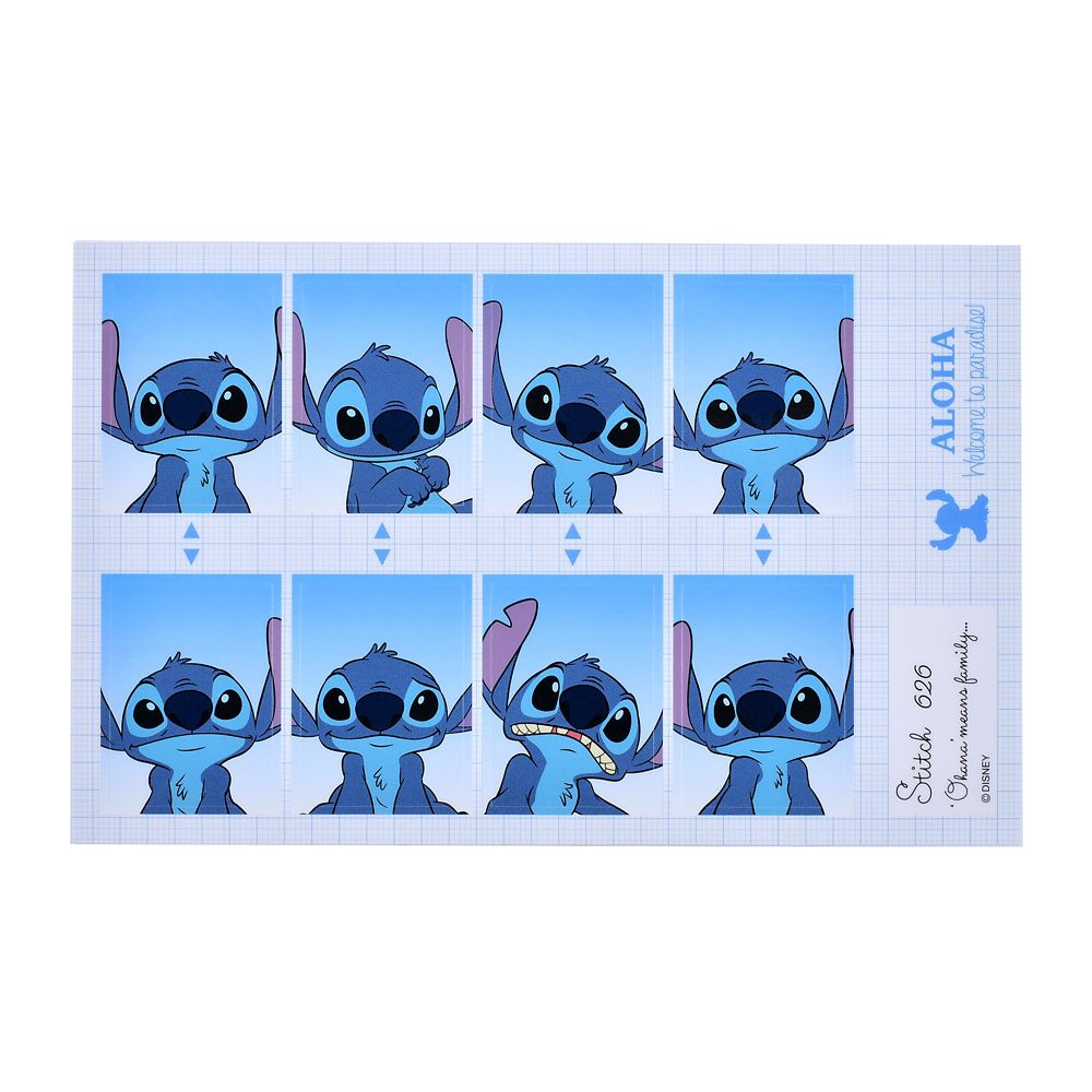 Stitch Sticker Collection – Passport Photo Style Sticker Set