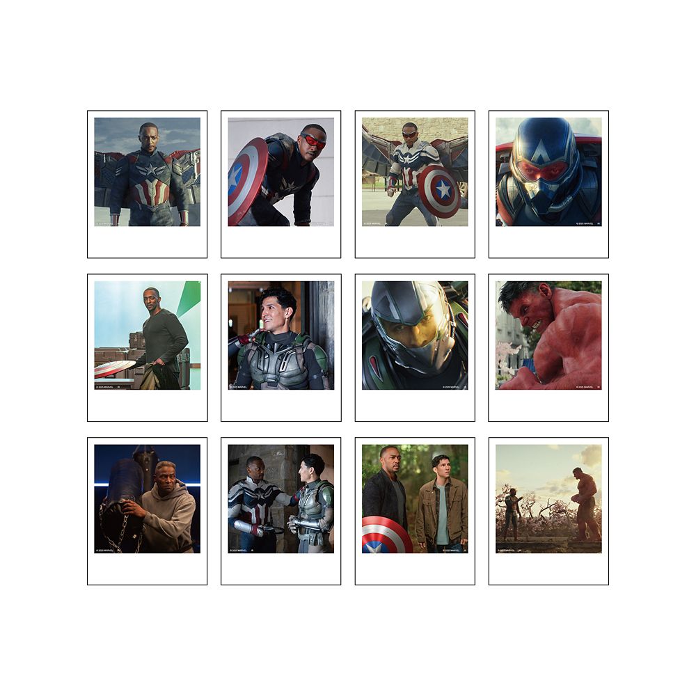 Captain America: Brave New World – Polaroid‑Style Bromid-Kollektion (Zufall, 1 von 12 Motiven)