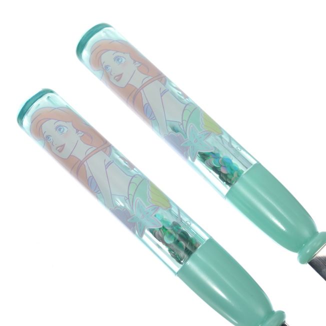 Disney Store - Ariel Löffel-Gabel Neon-Logo - Kinderbesteck Japan Disney Store