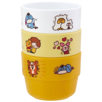 Stapelbecher 3er Set Kanahai/Pooh Japan Disney Store