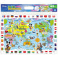 Mickey & Friends Meisterhaftes Kinderpuzzle 60 Teile "Spiel mit Mickey Mouse und der Weltkarte!" Japan Disney Store