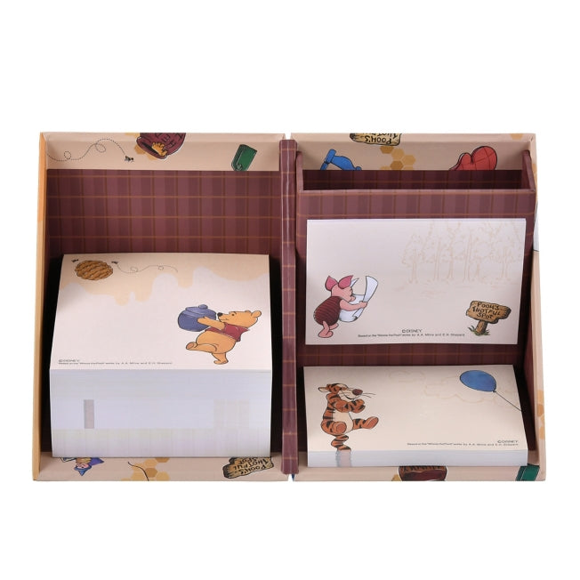 Winnie the Pooh, Ferkel, Tigger Notizblock und Memobuch mit Stifthalter Holiday Japan Disney Store