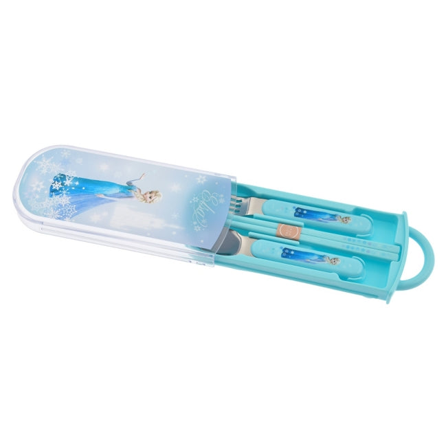 Disney Store - Elsa Essstäbchen Set Trio Besteck Frozen Blue - Kinderbesteck Japan Disney Store