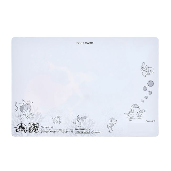 Ariel & Sebastian Postkarte Lenticular Japan Disney Store