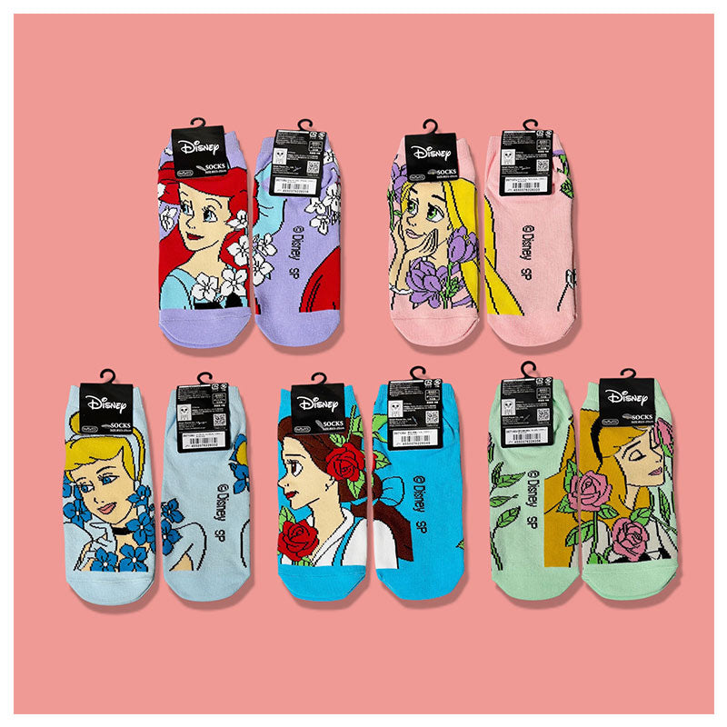 Rapunzel socks with floral motif, sizes 36-39